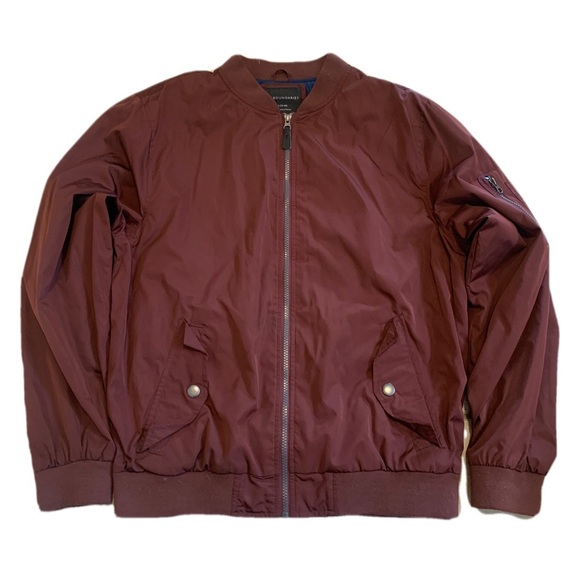 No Boundaries Maroon Bomber Jacket Men's M - Picture 1 of 6